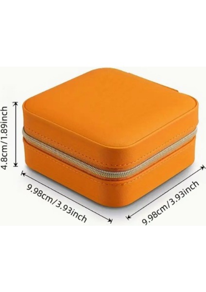 Mini Aynalı Fermuarlı Takı Kutusu, Seyahat İçin Şık ve Pratik Organizer indirimleri