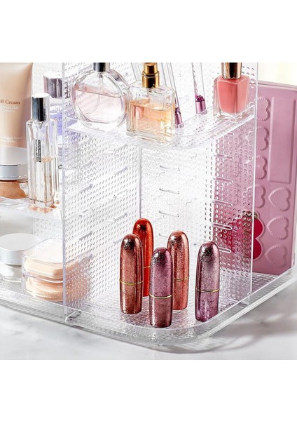 Dönebilen Çok Renkli Makyaj Organizeri, Pratik ve Şık Saklama Çözümü modelleri
