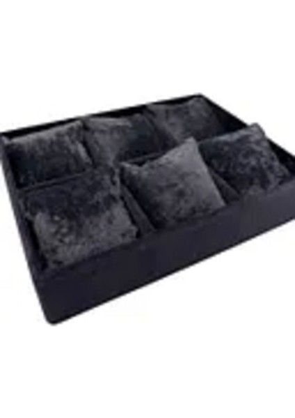 Yastıklı Süet Kaplama Takı Düzenleyici, Siyah, 24/18 cm fiyatları