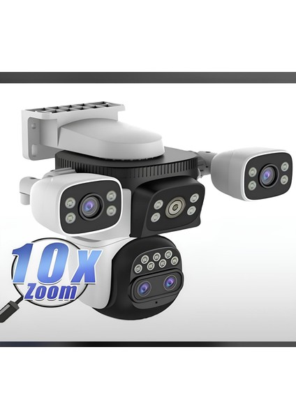 3 Kamera, 10X Zoom, sabit LED