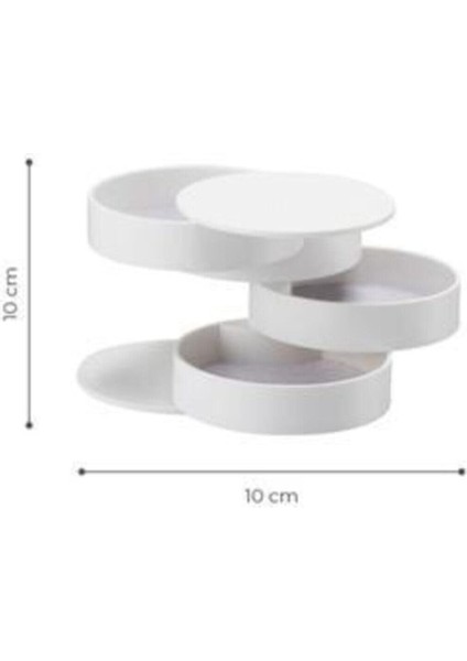 Dört Bölmeli Şık Takı ve Aksesuar Kutusu, Beyaz, Modern Tasarım fırsatları