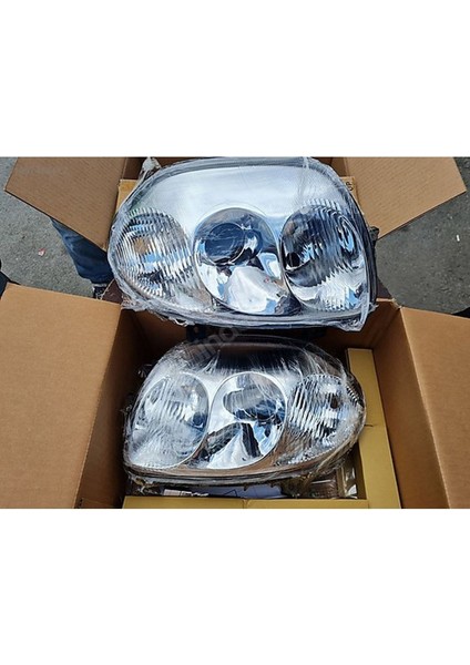 Renault Clio 2 Mercekli Far Sağ ve Sol Taraf (Çift Optik) Hb - Depo Marka