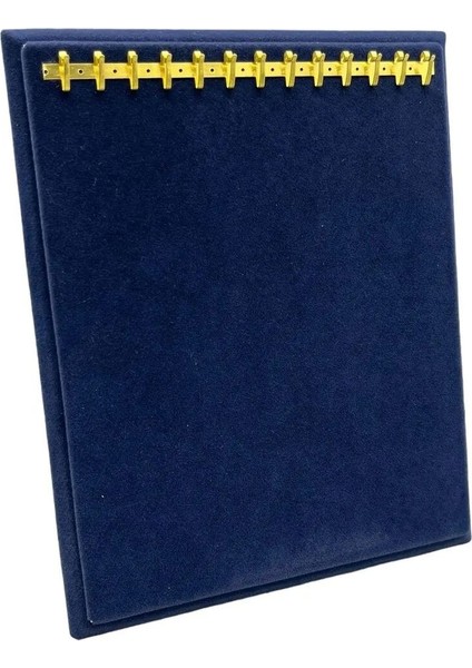 Yerli Süet Kumaş Ayaklı Kanca Bileklik Sergileme Standı, Lacivert, 20/16 cm fırsatları