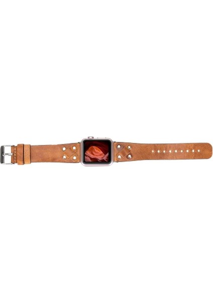 Apple Watch Uyumlu Deri Kordon Cross 42-44-45MM St V18 modelleri