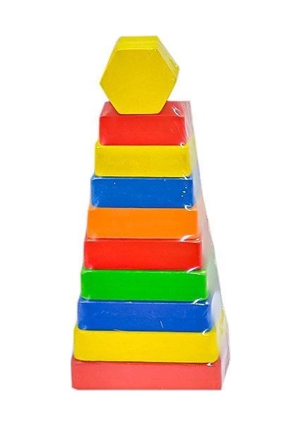 ONY-393 Ahşap Dikdörtgen Renkli Kule - Onyıl Oyuncak fiyatları