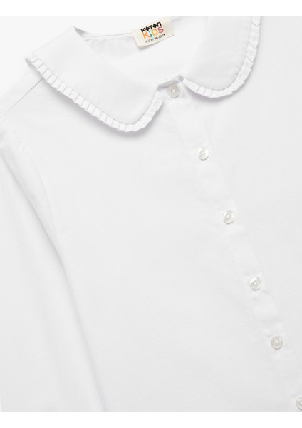 Pamuklu Uzun Kollu Bebe Yaka Basic Gömlek modelleri