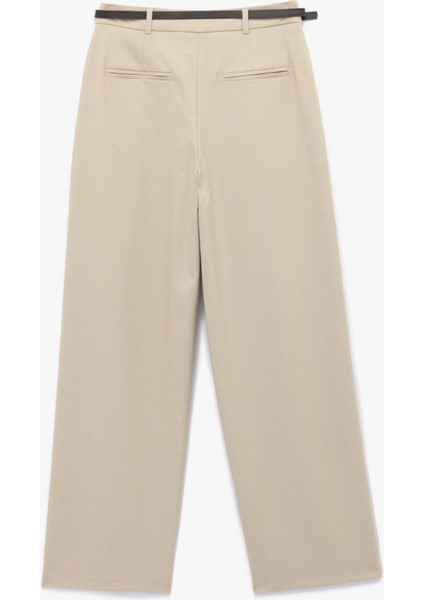 Kemer Detaylı Pileli Cepli Yüksek Bel Palazzo Pantolon fiyatları