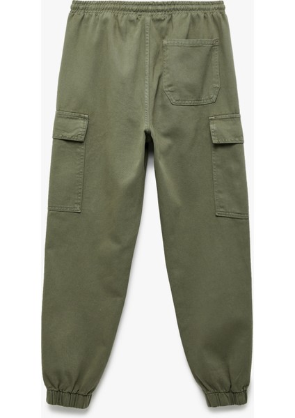 Beli Bağcıklı Kargo Cep Detaylı Pamuklu Gabardin Jogger Pantolon modelleri