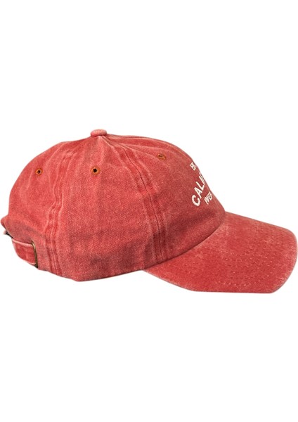 Vintage Görünümlü Unisex Lüks Yıkamalı Nakışlı Şapka - Turuncu fiyatları