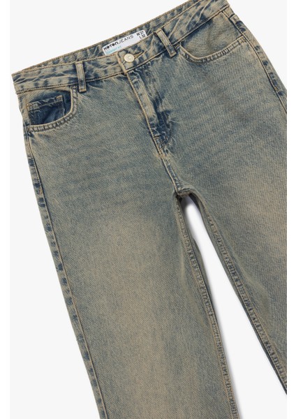 Pamuklu Düz Kesim Düz Paça Jean Pantolon - Straight Jeans modelleri