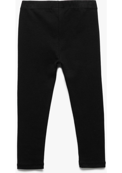 Pamuklu Beli Lastikli Basic Tayt