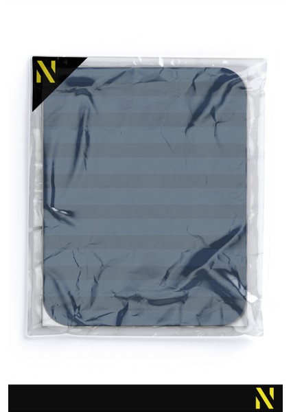 Lacivert Renkli Çizgili Ergonomik Mouse Pad - 23 cm x 19 cm - Kaydırmaz Taban Ev ve Ofis Kullanımı Için Ideal Fare Altlığı Mousepad