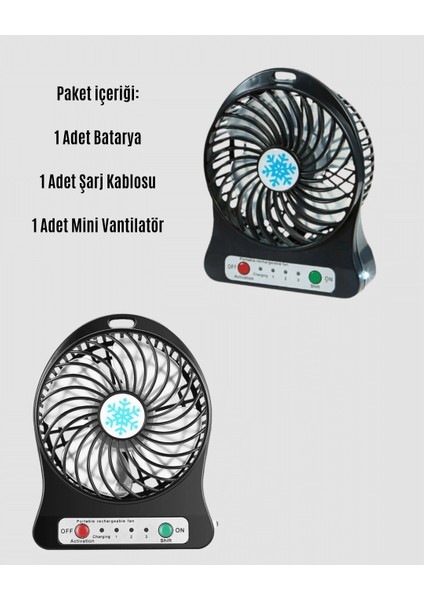 Mini USB Fan – Şarj Edilebilir, Işıklı, 3 Kademe, Taşınabilir Masaüstü Vantilatör fırsatları