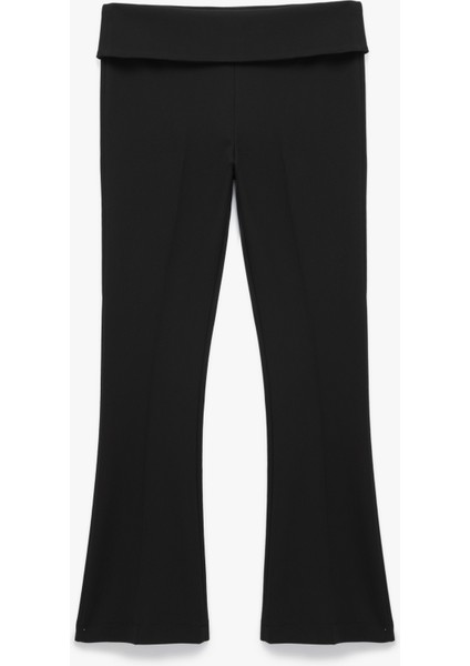 Slim Fit Beli Kat Detaylı Ispanyol Paça Pantolon