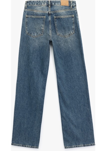Pamuklu Düz Kesim Düz Paça Jean Pantolon - Straight Jeans fiyatları