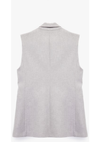 Kruvaze Yaka Kolsuz Uzun Blazer Yelek fiyatları