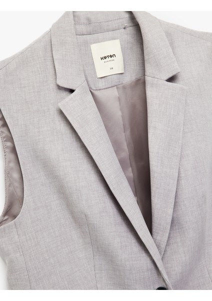 Kruvaze Yaka Kolsuz Uzun Blazer Yelek modelleri