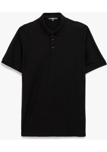 Regular Fit Çıtçıt Düğme Detaylı Kısa Kollu Polo Yaka Tişört
