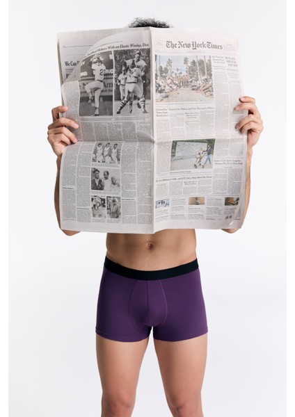 Gots Sertifikalı Organik Pamuk Erkek Trunk Boxer Iç Çamaşırı