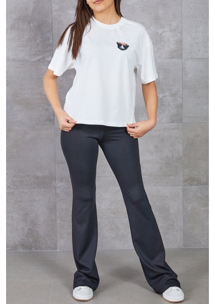 Baskılı Bisiklet Yaka T-Shirt