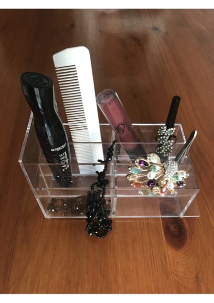 6 Bölmeli Akrilik Makyaj ve Takı Organizer Seti, Şık ve Kullanışlı Tasarım fiyatları