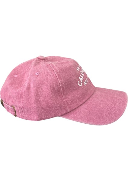 Vintage Görünümlü Unisex Lüks Yıkamalı Nakışlı Şapka - Pembe fiyatları