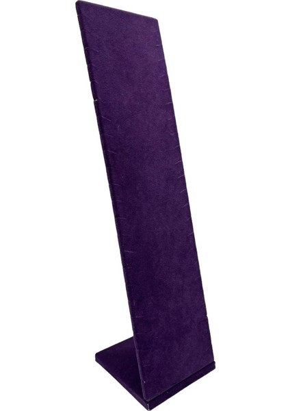 Mor Süet Kumaş Takı Sergileme Standı 40x10 cm, Ayaklı, Yerli Üretim modelleri