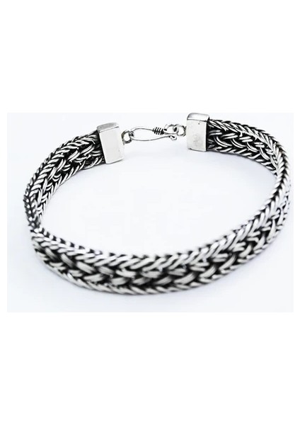 El Örmesi Papağan Kilitli Gümüş Erkek Bileklik fiyatları