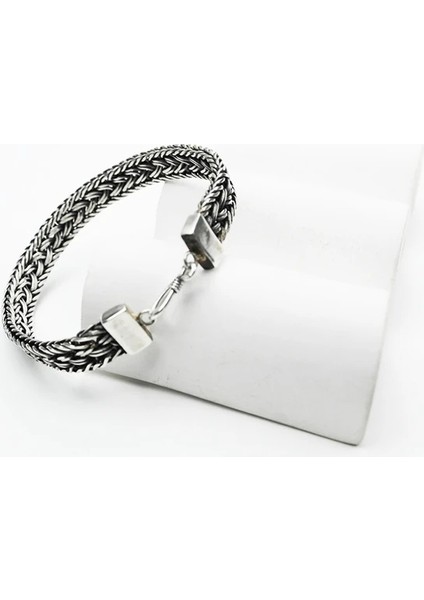 El Örmesi Papağan Kilitli Gümüş Erkek Bileklik modelleri