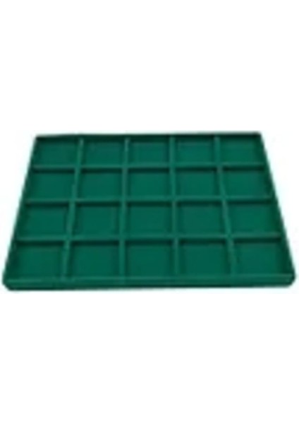 Yeşil Süet Takı Düzeni, 20 Bölmeli, 34x24 cm, Çekmece İçin Organizatör modelleri