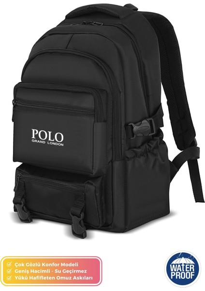 Orijinal Unisex Ortopedik Sırt Destekli Çok Gözlü Geniş Hacimli Lise Ortaokul Büyük Okul Çantası