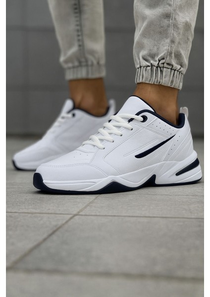 Beyaz Taban Kalın Spor Ayakkabı Erkek Spor Sneaker Ayakkabı