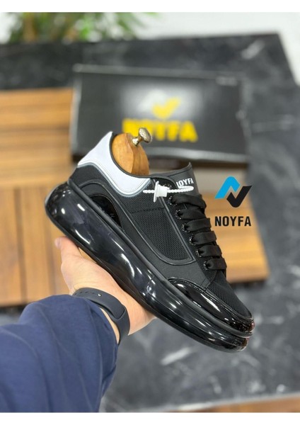 Unisex Siyah Beyaz Nefes Alabilen Bağcıklı Spor Ayakkabı fiyatları
