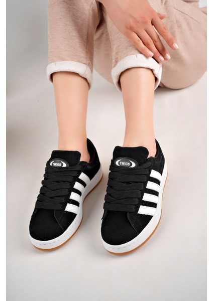 Spor Sneaker Ayakkabı Siyah Beyaz