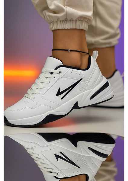 Taban Kalın Beyaz Siyah Spor Ayakkabı Sneaker Ayakkabı Kadın Spor Erkek Spor