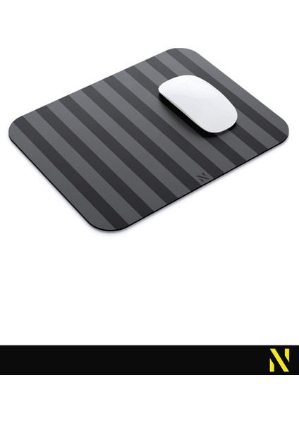 Siyah Renkli Çizgili Ergonomik Mouse Pad - 23 cm x 19 cm - Kaydırmaz Taban Ev ve Ofis Kullanımı Için Ideal Fare Altlığı Mousepad modelleri