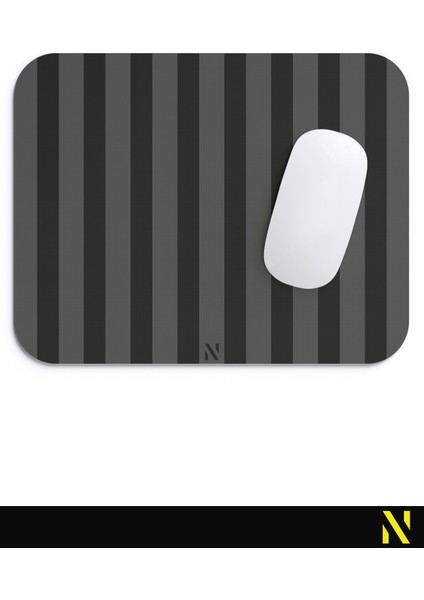 Siyah Renkli Çizgili Ergonomik Mouse Pad - 23 cm x 19 cm - Kaydırmaz Taban Ev ve Ofis Kullanımı Için Ideal Fare Altlığı Mousepad fırsatları