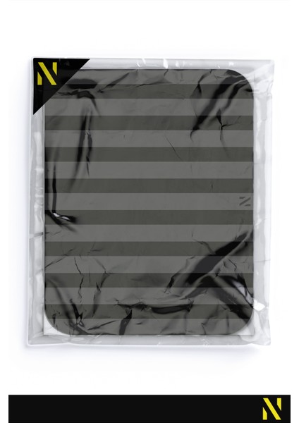 Siyah Renkli Çizgili Ergonomik Mouse Pad - 23 cm x 19 cm - Kaydırmaz Taban Ev ve Ofis Kullanımı Için Ideal Fare Altlığı Mousepad