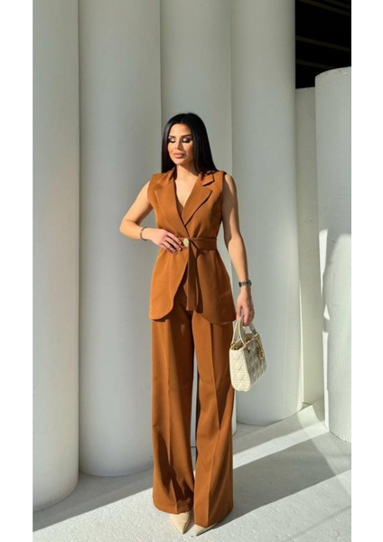 Atlas Kumaş Yelek Pantolon Kemer Üçlü Takım Klasik Takım Takım