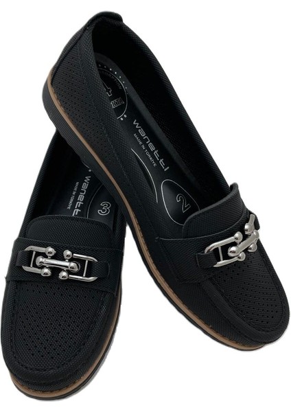 Wanetti Kadın Anne Ortopedik Taban Dolgu Topuk Ayakkabı