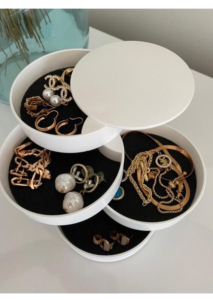 Şık ve Fonksiyonel Takı ve Aksesuar Düzenleyici, Siyah Renkli Kullanım Kolaylığıyla