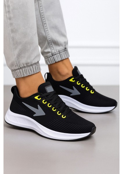 Taban Kalın Düz Siyah Bez Sneaker Ayakkabı Kadın Spor Erkek Spor Bez Ayakkabı