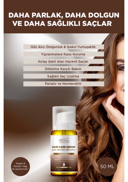 Yıpranma Karşıtı ve Onarıcı Mucizevi Saç Bakım Serumu 50 ml ( Keratin ve Argan Yağı )