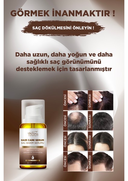 Yıpranma Karşıtı ve Onarıcı Mucizevi Saç Bakım Serumu 50 ml ( Keratin ve Argan Yağı )