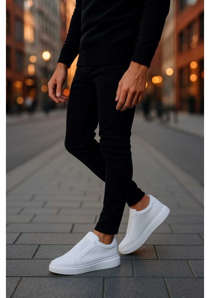 Taban Kalın, Koku Yapmaz,terletmez Suni Deri Sneaker Erkek Sneaker Yazlık Spor