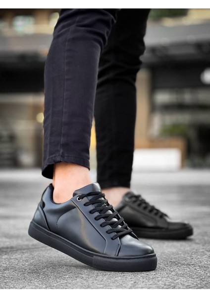 Kb Bx1 Kuback Siyah Cilt Yüksek Siyah Taban Günlük Erkek Ayakkabı