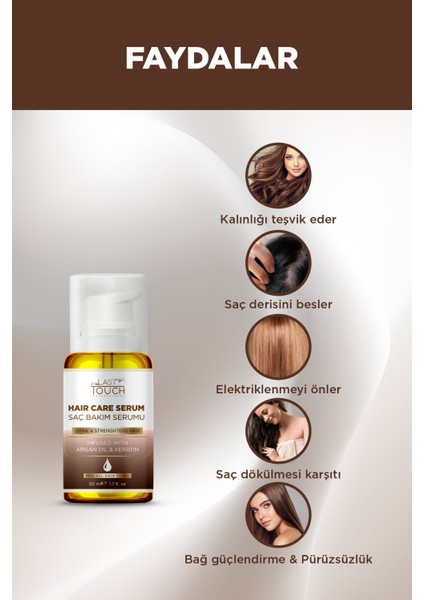 Yıpranma Karşıtı ve Onarıcı Mucizevi Saç Bakım Serumu 50 ml ( Keratin ve Argan Yağı )