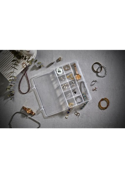 Şeffaf 2 Bölmeli Kolye Yüzük Kutusu, Organizer ve Düzenleyici fiyatları