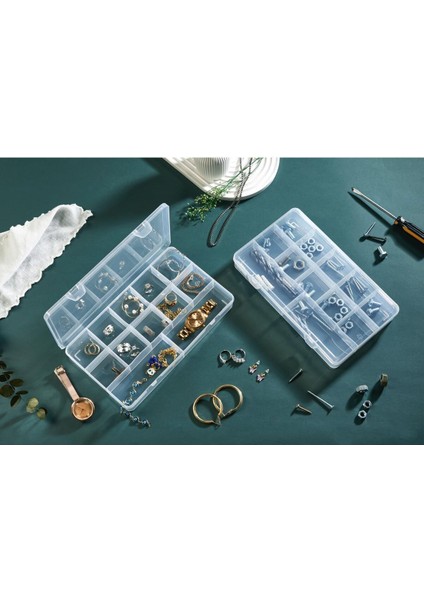 Şeffaf 2 Bölmeli Kolye Yüzük Kutusu, Organizer ve Düzenleyici fırsatları