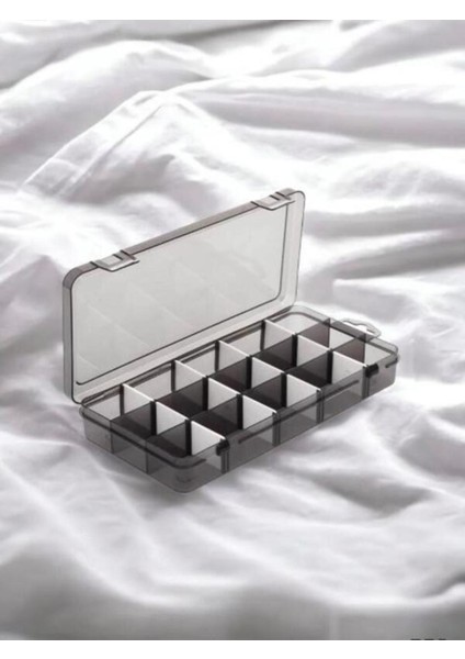 Gri 2'li 15 Bölmeli Kapaklı Takı ve Dikiş Kutusu, Düzenleyici Organizer fırsatları